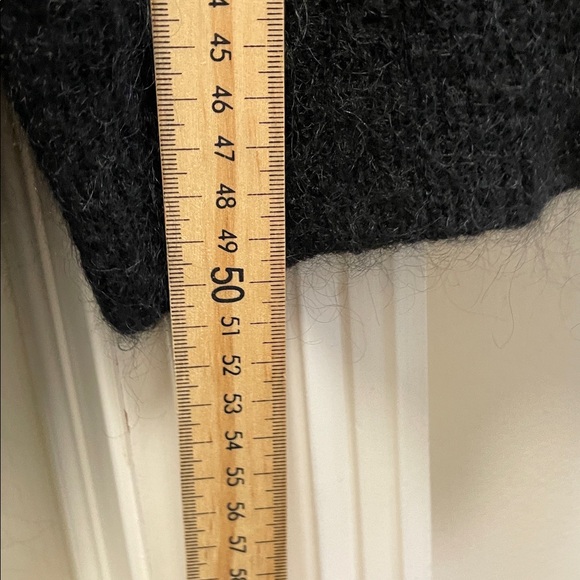 Maje - Wool Mohair Blend Puffer Sleeve Cardigan Sweater Black 2 - Picture 10 of 13